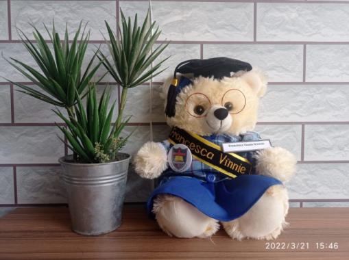 (Produsen) Boneka Wisuda Penabur + Selempang Wisuda Bordir Nama Custom