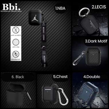 Casing Case Airpods Pro Gen 1 2 NBA Hitam AirPods Inpods IPONBA Airpods Pro 2.LECIS