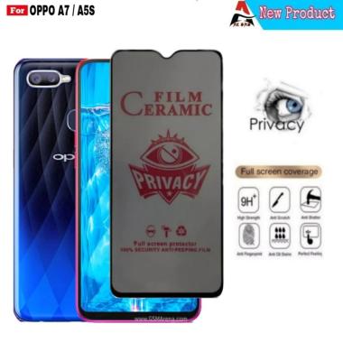 Tempered Glass OPPO A7 / OPPO A5S Full Cover Ceramic Anti Spy OPPO A7