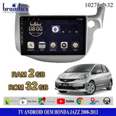 Brainbox TV Mobil OEM Honda Jazz 2008-2013 Android Headunit Tape Mobil Head Unit 2GB + 32GB