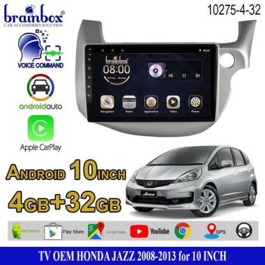 Brainbox TV Mobil OEM Honda Jazz 2008-2013 Android Headunit Tape Mobil Head Unit 4GB + 32GB