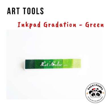 Bak Cap Gradasi 6 Warna/ Bak Stempel / Ink Pad / Stamp Pad Warna Warni Hijau