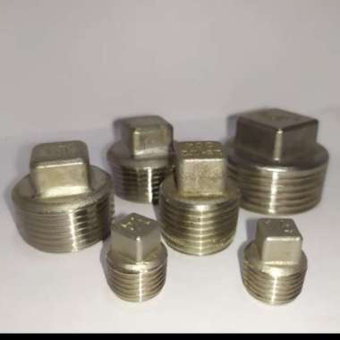 Plug / Tutup / Dop drat luar stainless 304 1 1/4" inch