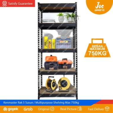 Kenmaster Rak 5 Susun Besi Tingkat 750kg - Multipurpose Shelving