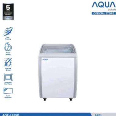 Chest Freezer AQUA AQF-162SD | AQF162SD sliding door tutup kaca cooler