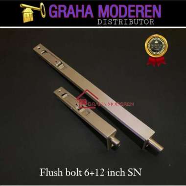 grendel pintu kayu 6in+12in spartan pintu flushbolt pintu kayu 1set Multivariasi