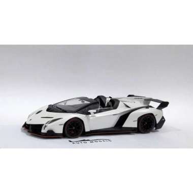 1:18 KYOSHO LAMBORGHINI VENENO ROADSTER WHITE/ RED LINE