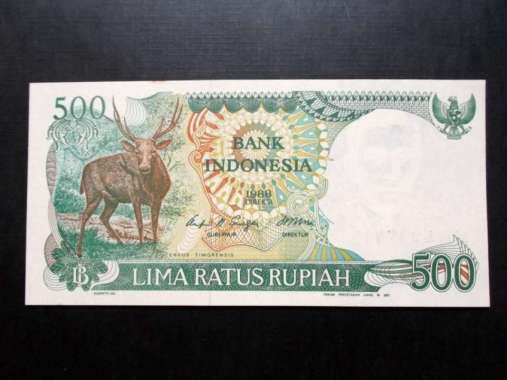 Uang Kuno Kertas Rp 500 Tahun 1988 Rusa