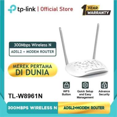 TP-LINK TD-W8961N 300Mbps Wireless N ADSL2 + Modem Router - White