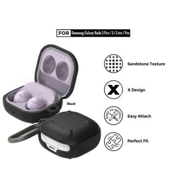 Case Samsung Galaxy Buds 2 / Pro / Live Ringke Onyx Soft Cover Casing Black