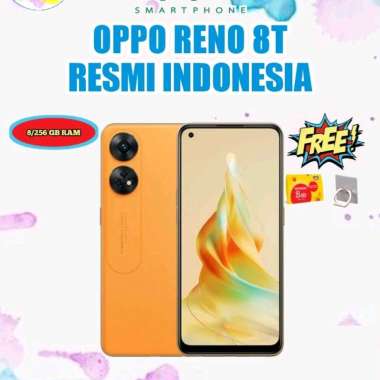OPPO RENO 8T RAM 8/256GB ( RAM 8GB &amp; INTERNAL 256GB) GARANSI RESMI OPPO INDONESIA Orange