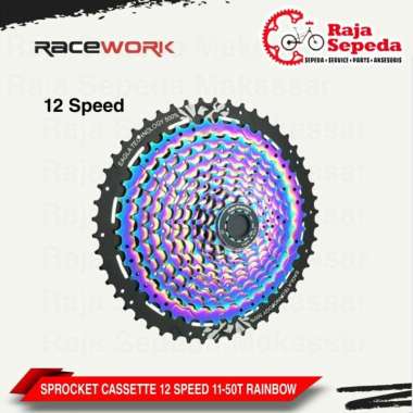 SPROKET KASET SPROCKET CASSETTE 12 SPEED 11 50T RAINBOW RACEWORK