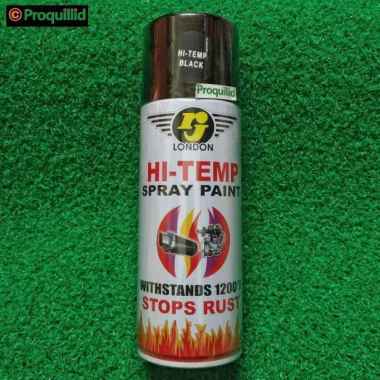 rj LONDON Cat Semprot-Pylox Hi-Temp Black - Hitam Spray Paint 400 CC