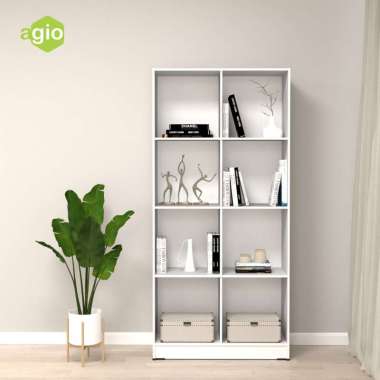 Oggi - Rak Susun /Bookcase / Agio Alpha Bookcase 80 White