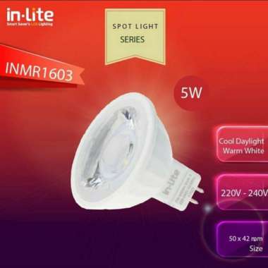 Lampu Led Inlite Sorot 5w Kuning / Warm White Mangkok COB Kaki Tusuk