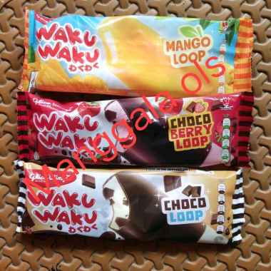 Es Glico Wings Waku Waku Chocoberry Loop , Choco Loop , Mango Loop Choco Loop