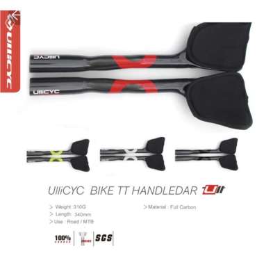 TT Bar Handlebar Carbon Ullicyc Arm Rest Bar Aero Roadbike Original RED MATTE