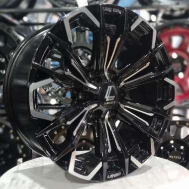 Velg asli Lenso Black Angel V5 Ring 18 Pajero Fortuner Hilux Hardtop