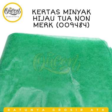 3 GULUNG (15 LEMBAR) KERTAS MINYAK NON MERK / KERTAS SAGON HIJAU TUA 009484