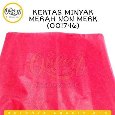 3 GULUNG (15 LEMBAR) KERTAS MINYAK NON MERK / KERTAS SAGON MERAH 001746