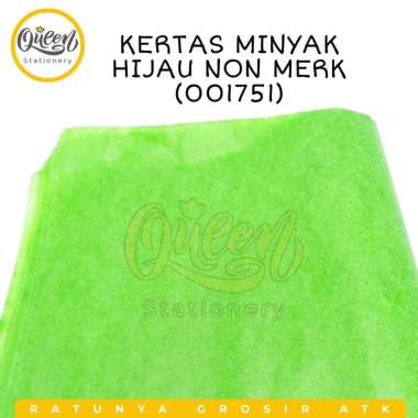 3 GULUNG (15 LEMBAR) KERTAS MINYAK NON MERK / KERTAS SAGON HIJAU MUDA 001751