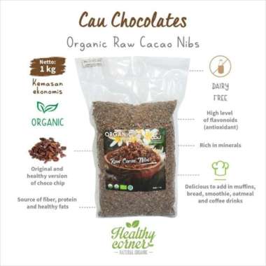 Organic Raw Cacao Nibs Kakao 1 Kg - Cau Chocolates