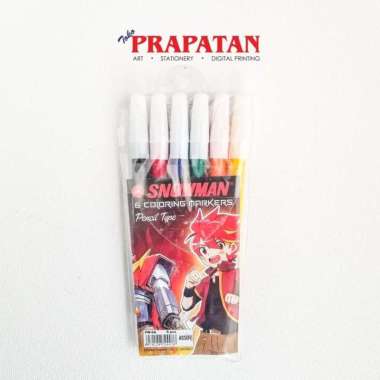 Spidol Snowman / Snowman Marker set 6 Warna Pencil Type