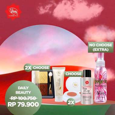 Paket 2 VQ EyeShadow Duo, 1 Eye Base Gel, 2 VQ FinTouch, 1 Eye Lip & Remover 60 ml