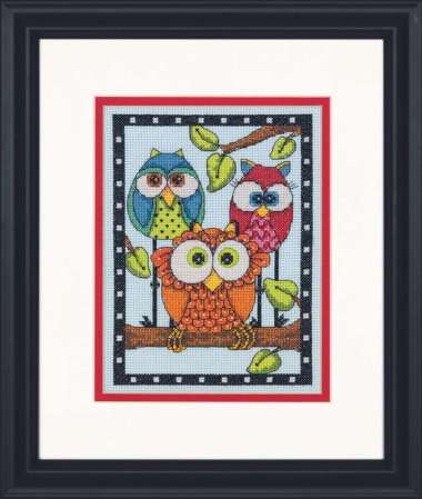 Paket Kristik Dimensions Original 70-65159 Owl Trio Burung Hantu