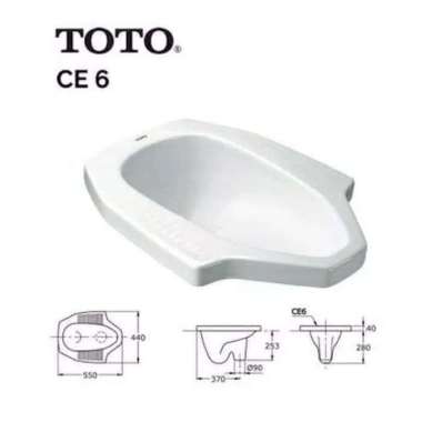 Kloset jongkok Toto CE 6 / Toto CE6 original