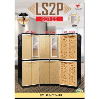 LEMARI PAKAIAN TABITHA MINI LS2P + KUNCI + KACA