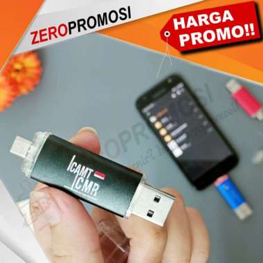 USB Flashdisk OTG Metal OTGMT01 Souvenir Promosi USB Custom Kapasitas 32 GB