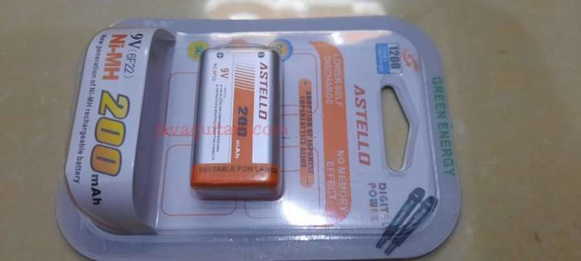 Baterai kotak charger batrai cas 9 volt 200mah berkualitas 1200 charge