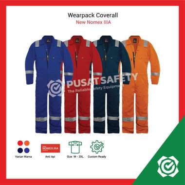 Wearpack Nomex IIIA Baju Safety Coverall Anti Api Flame Retardant Orange L