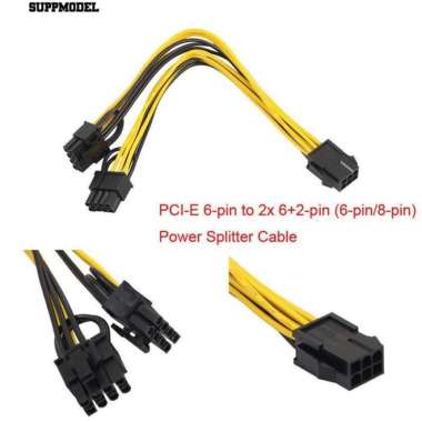 Kabel Power VGA 6 Pin ke 2x6 Pin / 6 Pin ke 2x8 Pin Power Vga Splitter