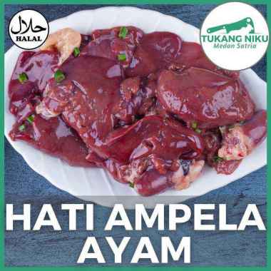 ATI AMPELA AYAM BERSIH - HALAL JEROAN POTONG FRESH FROZEN SEGAR HATI JANTUNG BEKU BEKASI KG GR GRAM
