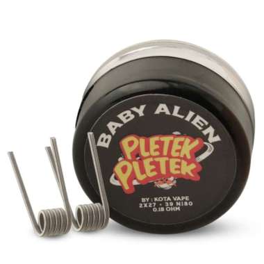 Prebuild Coil Pletek Pletek Baby Alien Dual Coil 0.18Ohm Coil Mletek