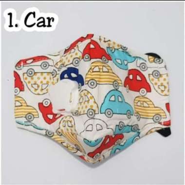 Masker Anak Valve + Filter Pm2.5 Washable Reusable Masker Cuci Pakai