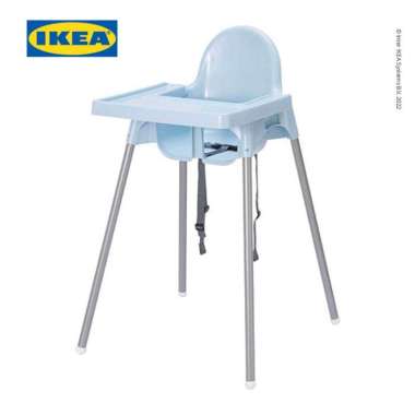 ZS IKEA ANTILOP Kursi Makan Bayi Biru Bahan Baja