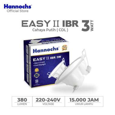 Hannochs Downlight LED Easy II 3W IBR Cahaya Putih