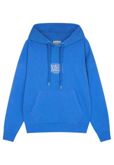 MARITHE FRANCOIS GIRBAUD New Classic Logo Hoodie Blue XL