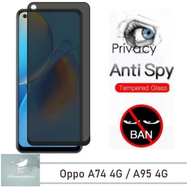 Promo Tempered Glass Layar Anti Spy Oppo A74 4G / A95 4G Terbaru Kaca Privasi Oppo A95 4G
