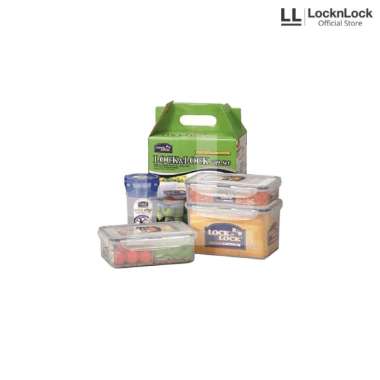 LOCK&LOCK Container Set With Color Box HPL816SC04