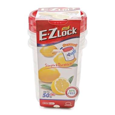 Lock&Lock Food Container EZ Lock - 860ml x 2Pcs (HLE9624S)