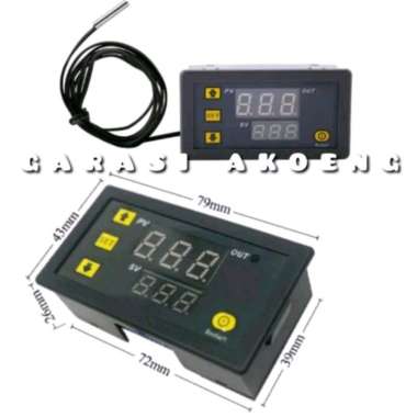 Thermostat Digital Pengukur Suhu AC Kipas Radiator Mobil Thermoswitch Switch Saklar Indikator Kabel 