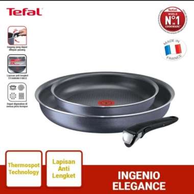 Tefal Ingenio Elegance Set 3 Pcs / Wajan Panci Anti Lengket Tefal