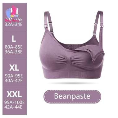 Bra Menyusui Celana Dalam Jumbo Kancing Depan Tanpa Kawat Bh Menyusui Bahan Katun XL（40-42）90-95A-E 