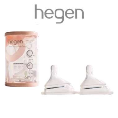 Hegen Teat Slow Flow MedFlow Fast Flow Thick Feed isi 2 pack - Dot Bayi Hegen Hegen Medium Flow