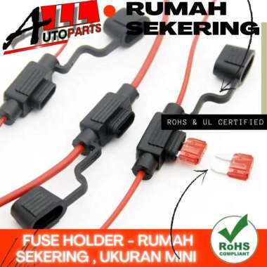 Fuse Blade Holder Rumah Sikring Dudukan Sekring Anti Air Pengaman Arus