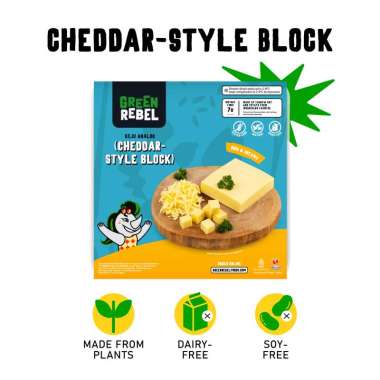 Green Rebel Cheeze | Keju Cheddar Vegan | 200 gr